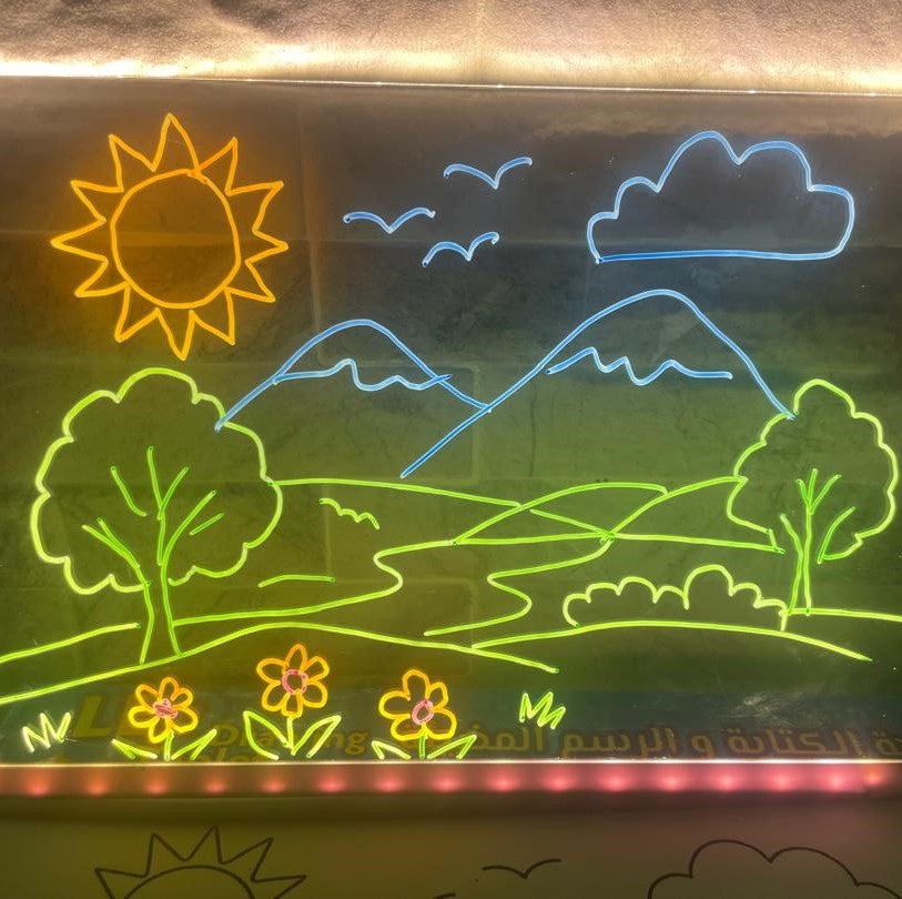 Tablette™ lumineuse + stylos multicolores